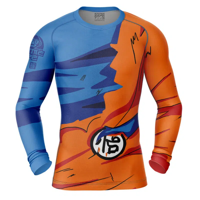 Goku Gi Dragon Ball Z Long Sleeve Rash Guard Compression Shirt