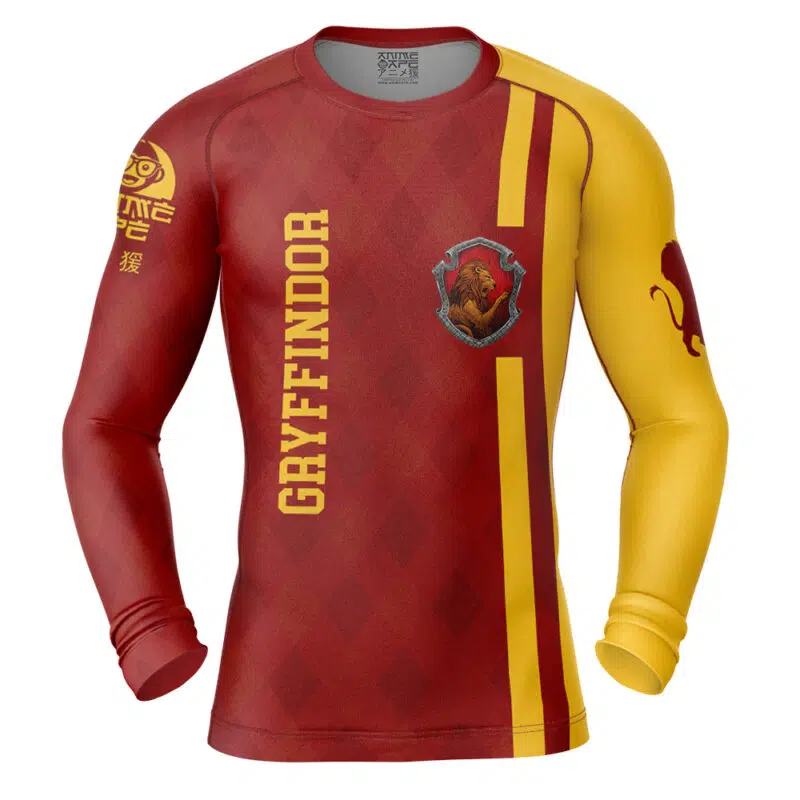 Gryffindor Harry Potter Long Sleeve Rash Guard Compression Shirt