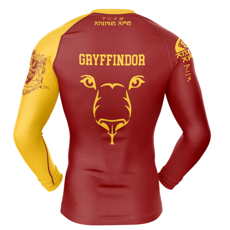 Gryffindor v2 Harry Potter Long Sleeve Rash Guard Compression Shirt - Image 2