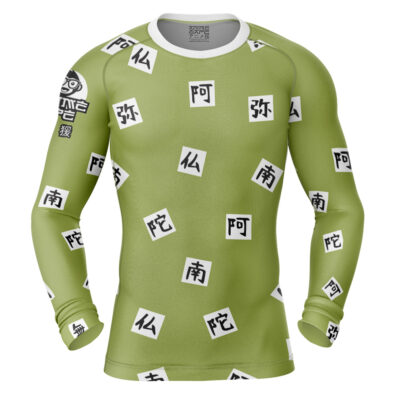 Gyomei Himejima Demon Slayer Long Sleeve Rash Guard Compression Shirt