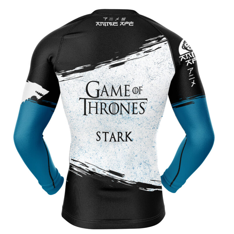 House Stark Game of Thrones Long Sleeve Rash Guard Compression Shirt - Image 2