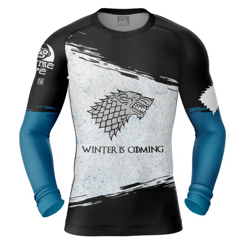 House Stark Game of Thrones Long Sleeve Rash Guard Compression Shirt
