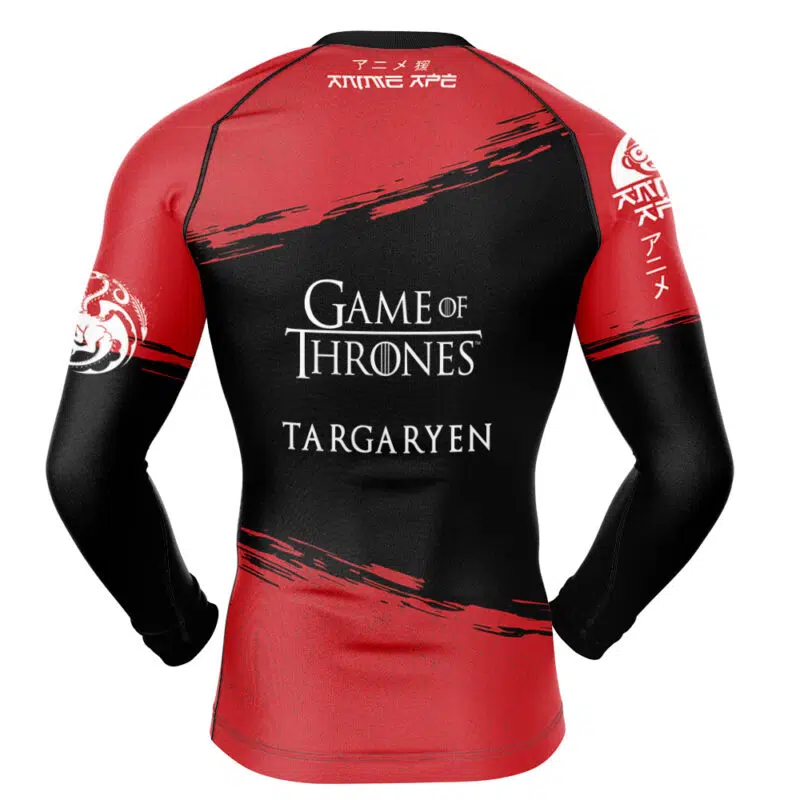 House Targaryen Game of Thrones Long Sleeve Rash Guard Compression Shirt - Image 2