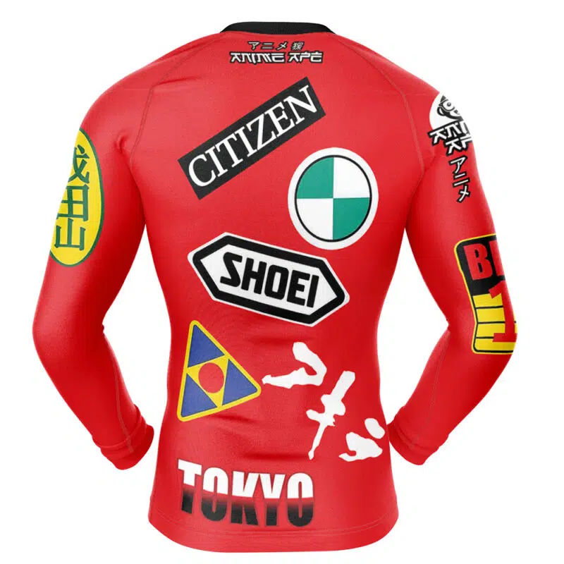Kaneda Bike Decals Akira Long Sleeve Rash Guard Compression Shirt - Image 2