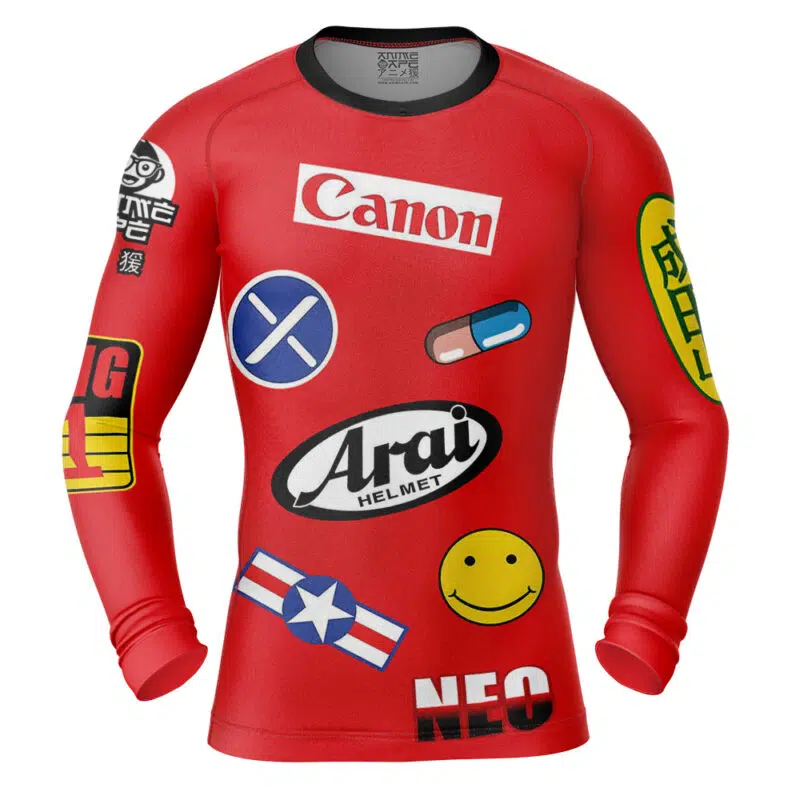 Kaneda Bike Decals Akira Long Sleeve Rash Guard Compression Shirt