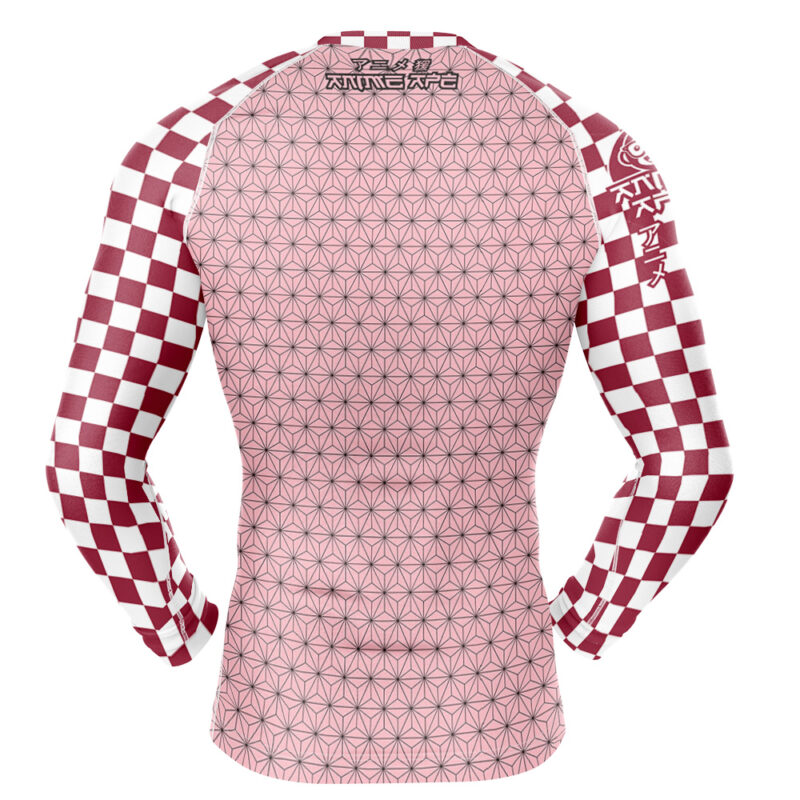 Nezuko Kamado Demon Slayer Long Sleeve Rash Guard Compression Shirt - Image 2