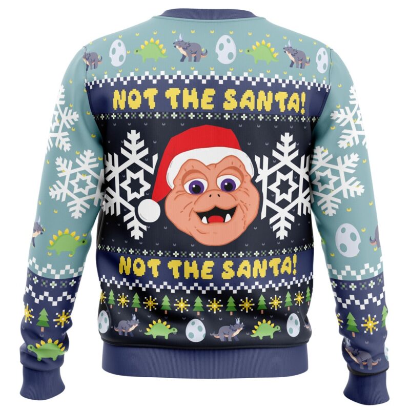 Not the Santa Dinosaurs Ugly Christmas Sweater - Image 2