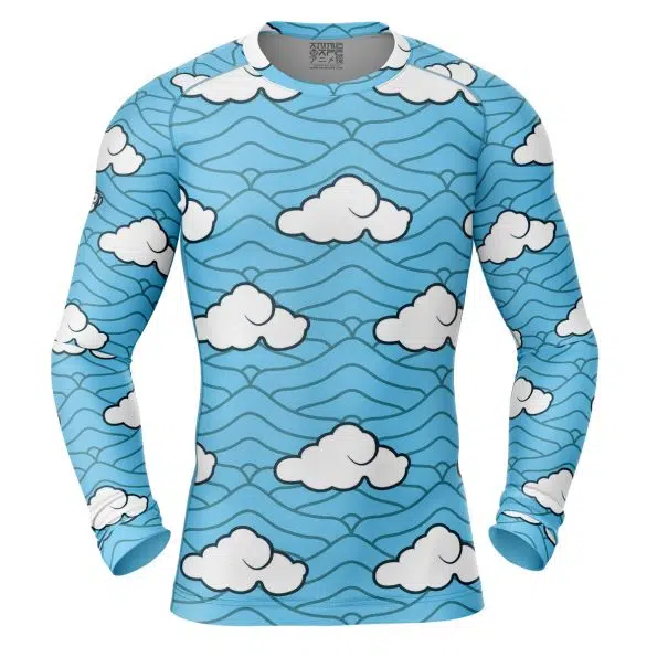Sakonji Demon Slayer Long Sleeve Rash Guard Compression Shirt