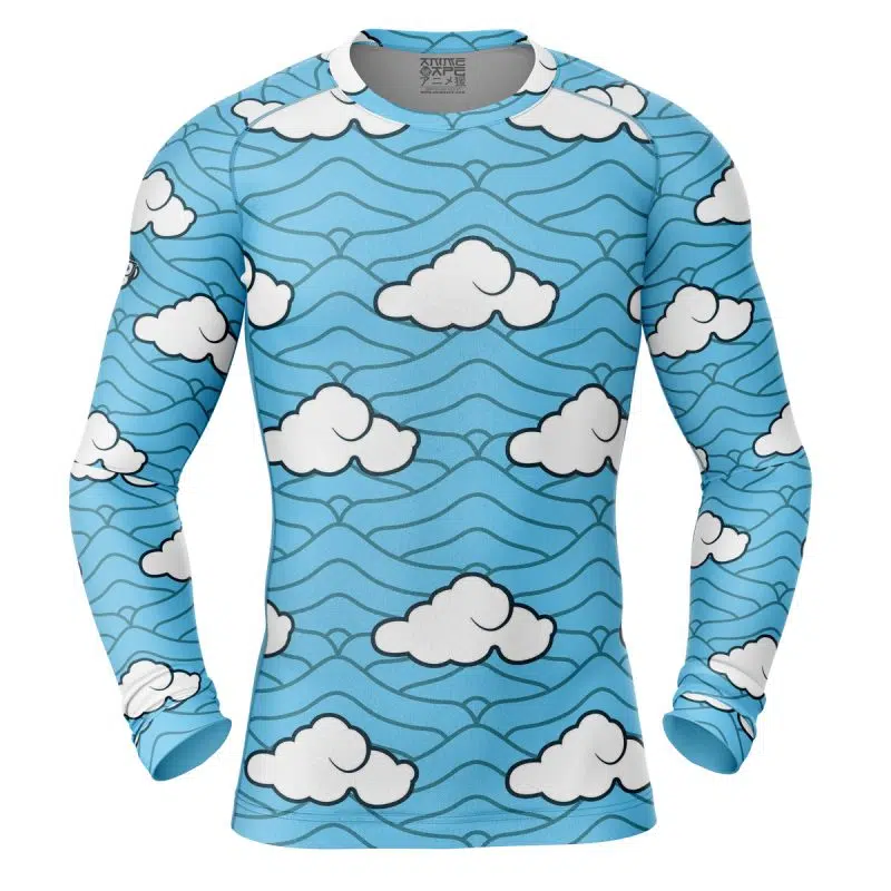 Sakonji Demon Slayer Long Sleeve Rash Guard Compression Shirt