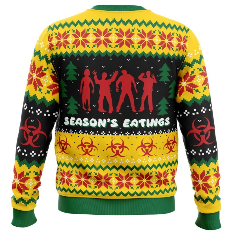 Season's Eatings Zombie Ugly Christmas Sweater - Image 2