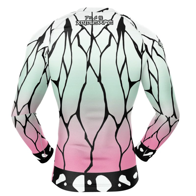 Shinobu Kocho Demon Slayer Long Sleeve Rash Guard Compression Shirt - Image 2