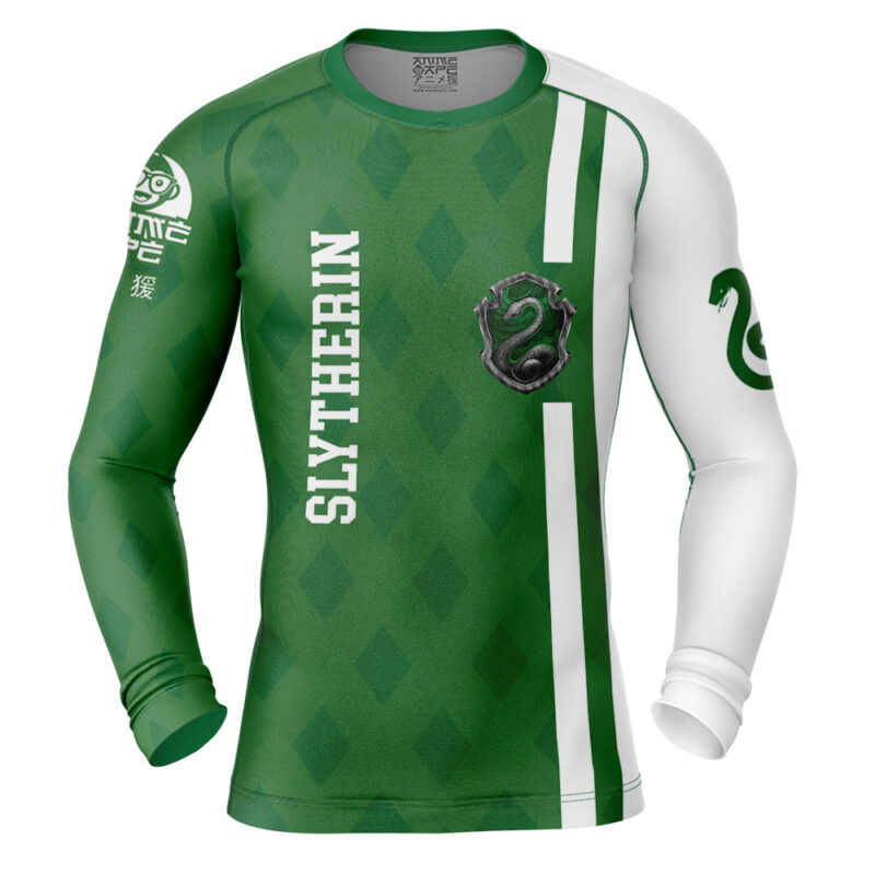 Slytherin Harry Potter Long Sleeve Rash Guard Compression Shirt