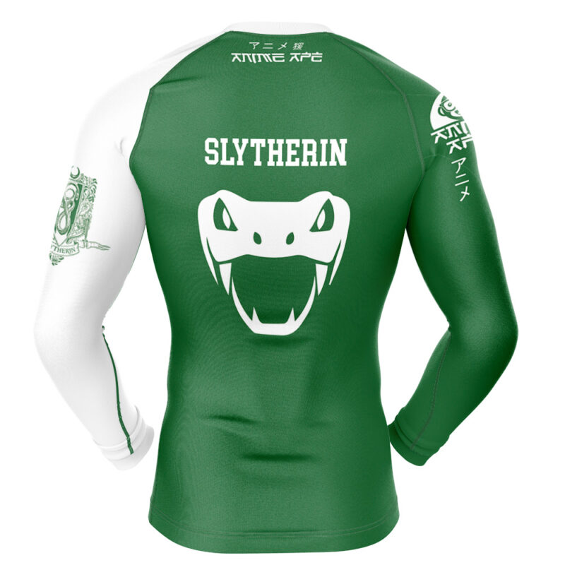 Slytherin v2 Harry Potter Long Sleeve Rash Guard Compression Shirt - Image 2