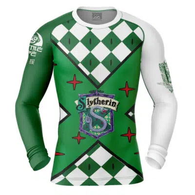 Slytherin v2 Harry Potter Long Sleeve Rash Guard Compression Shirt