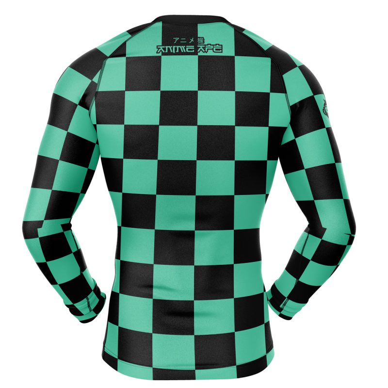 Tanjiro Kamado Demon Slayer Long Sleeve Rash Guard Compression Shirt - Image 2