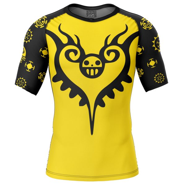 Trafalgar Law One Piece Short Sleeve Rash Guard Compression Shirt