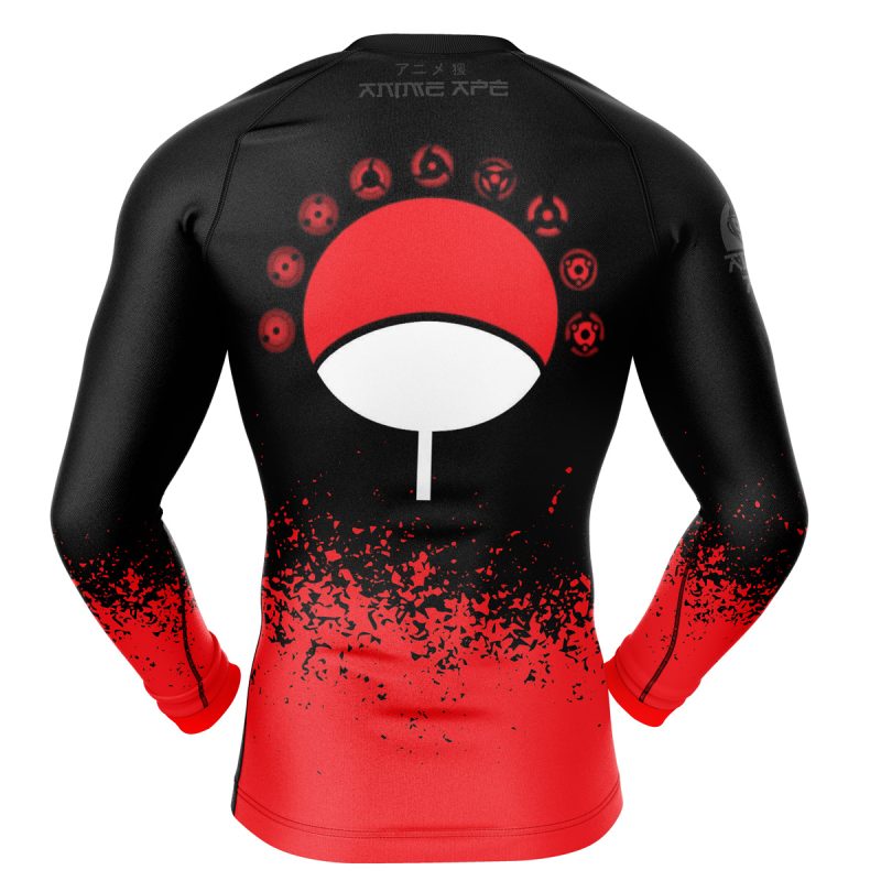 Uchiha Clan Symbol Itachi Shippuden Long Sleeve Rash Guard Compression Shirt - Image 2
