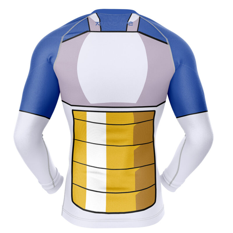 Vegeta Battle Suit Dragon Ball Z Long Sleeve Rash Guard Compression Shirt - Image 2