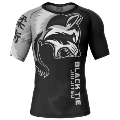 Rabid Raccoon Black Tie Classic Short Sleeve Rash Guard