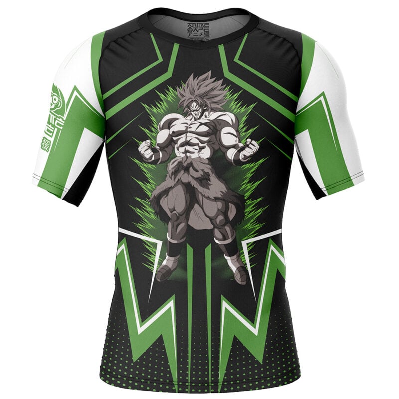 Broly Dragon Ball Z Short Sleeve Rash Guard Compression Shirt