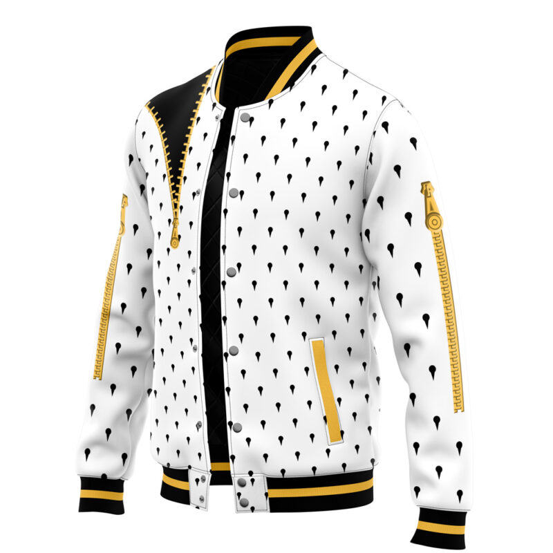 Bruno Bucciarati Pattern Jojo's Bizarre Adventure Varsity Jacket - Image 3