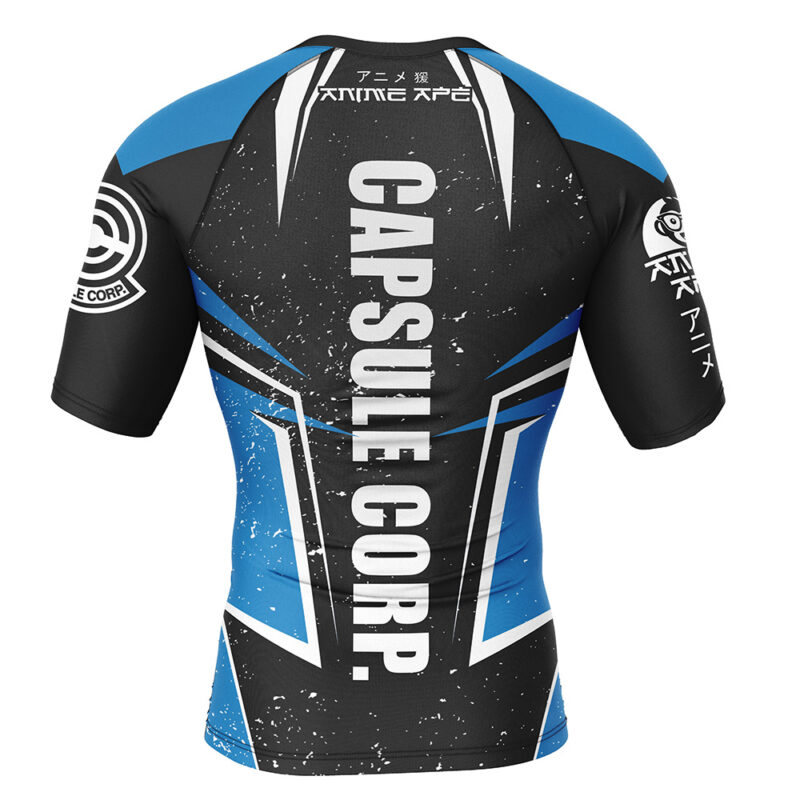Capsule Corp Dragon Ball Z Short Sleeve Rash Guard Compression Shirt - Image 2