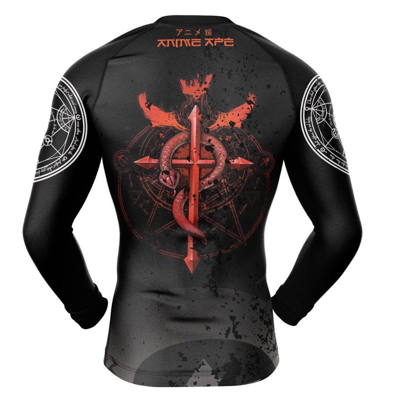 Transmutation Circle Fullmetal Alchemist Long Sleeve Rash Guard Compression Shirt - Image 2