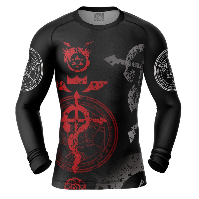Transmutation Circle Fullmetal Alchemist Long Sleeve Rash Guard Compression