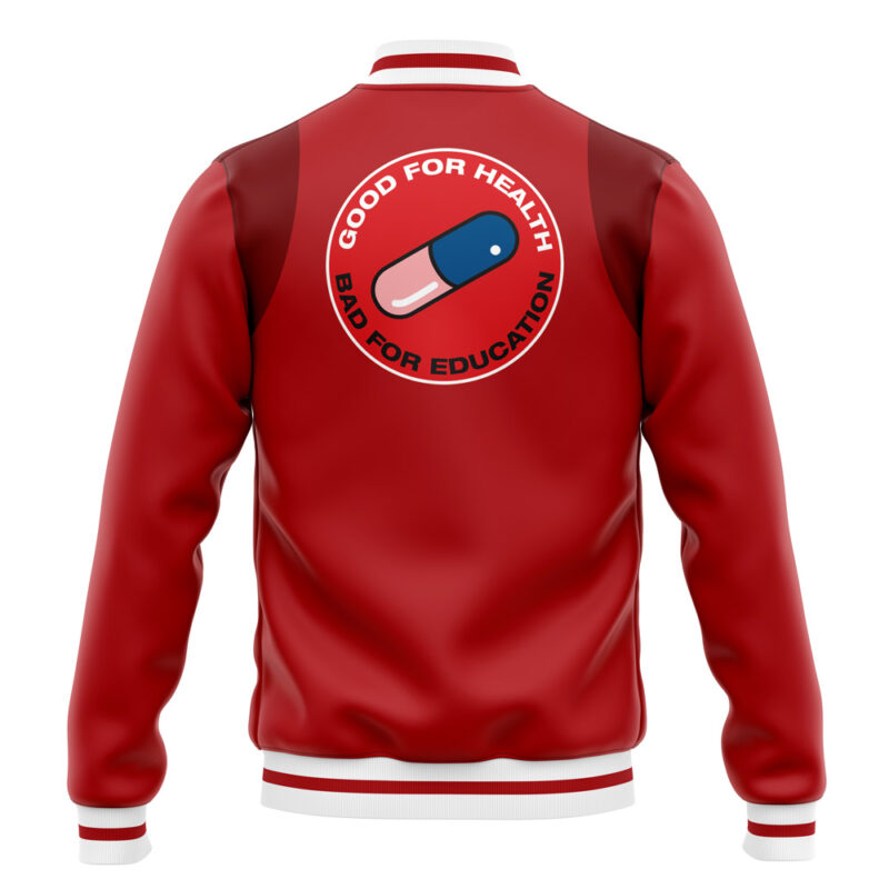 Good for Health Pattern Akira Varsity Jacket - Image 4