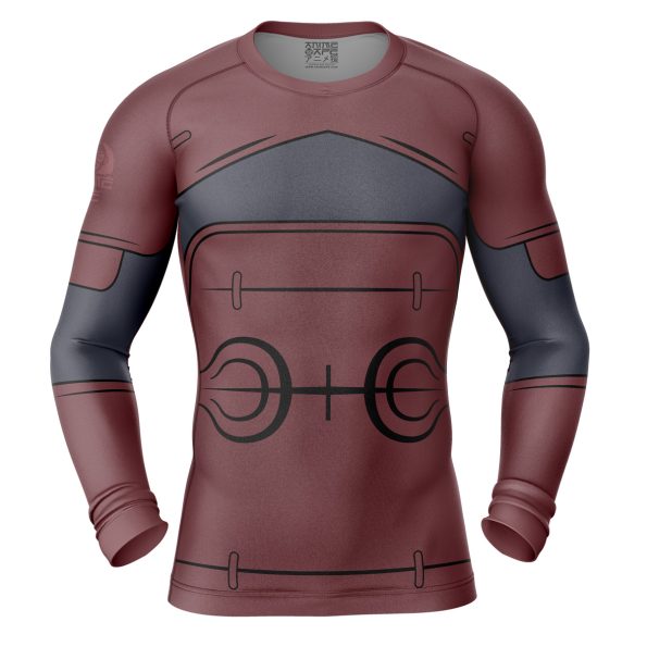 Hashirama Senju Shippuden Long Sleeve Rash Guard Compression