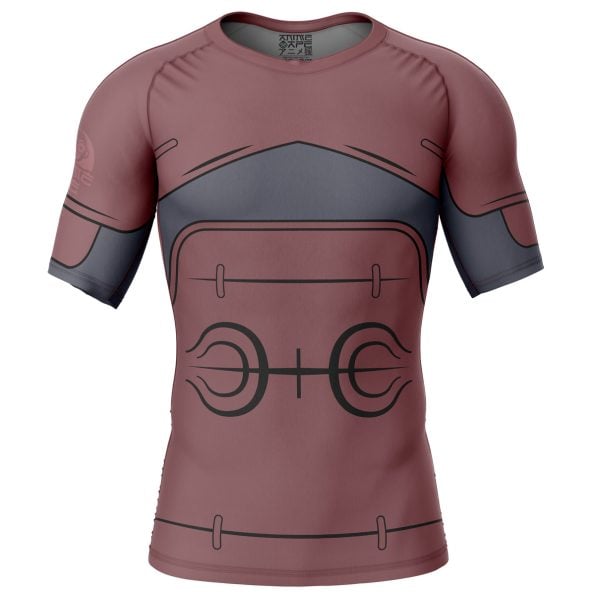 Hashirama Senju Shippuden Short Sleeve Rash Guard Compression Shirt