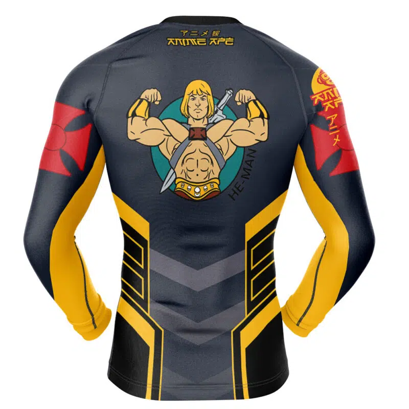 He-Man Eternia Gym Masters Of The Universe Long Sleeve Rash Guard Compression Shirt - Image 2