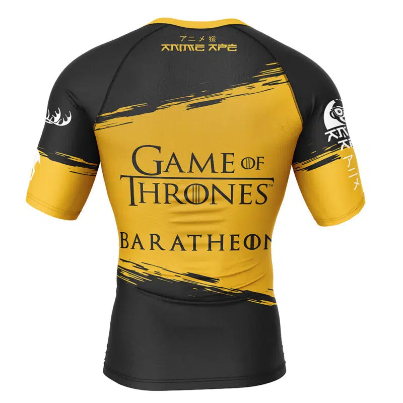 House Baratheon Game of Thrones Short Sleeve Rash Guard Compression Shirt - Image 2