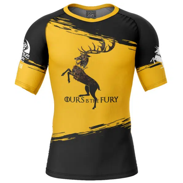 House Baratheon Game of Thrones Short Sleeve Rash Guard Compression Shirt