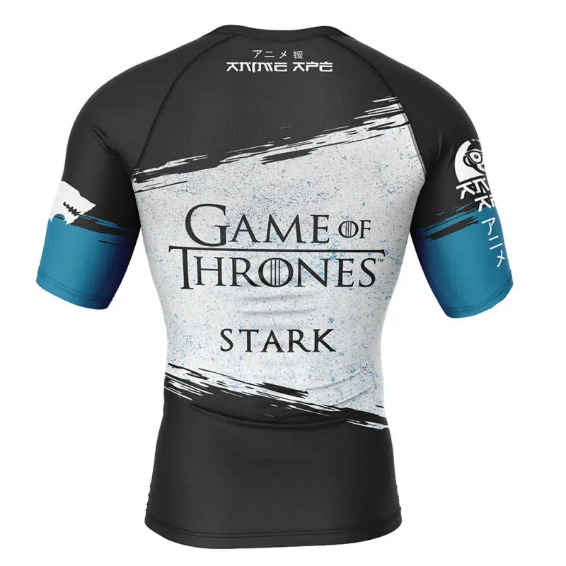 House Stark Game of Thrones Short Sleeve Rash Guard Compression Shirt - Image 2
