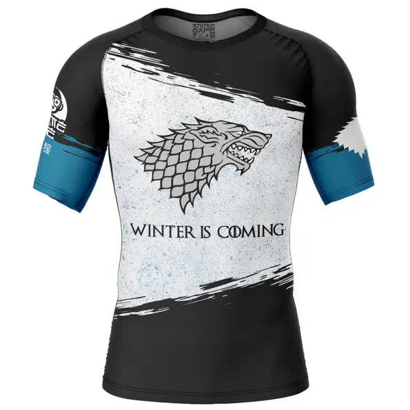 House Stark Game of Thrones Short Sleeve Rash Guard Compression Shirt