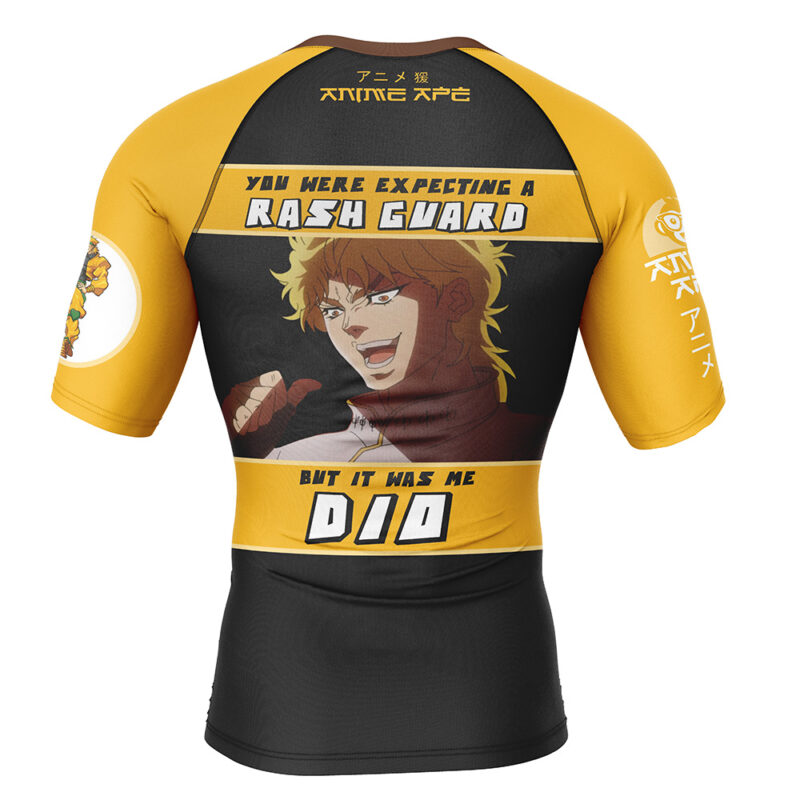 It Was Me Dio Jojo’s Bizarre Adventure Short Sleeve Rash Guard Compression Shirt - Image 2