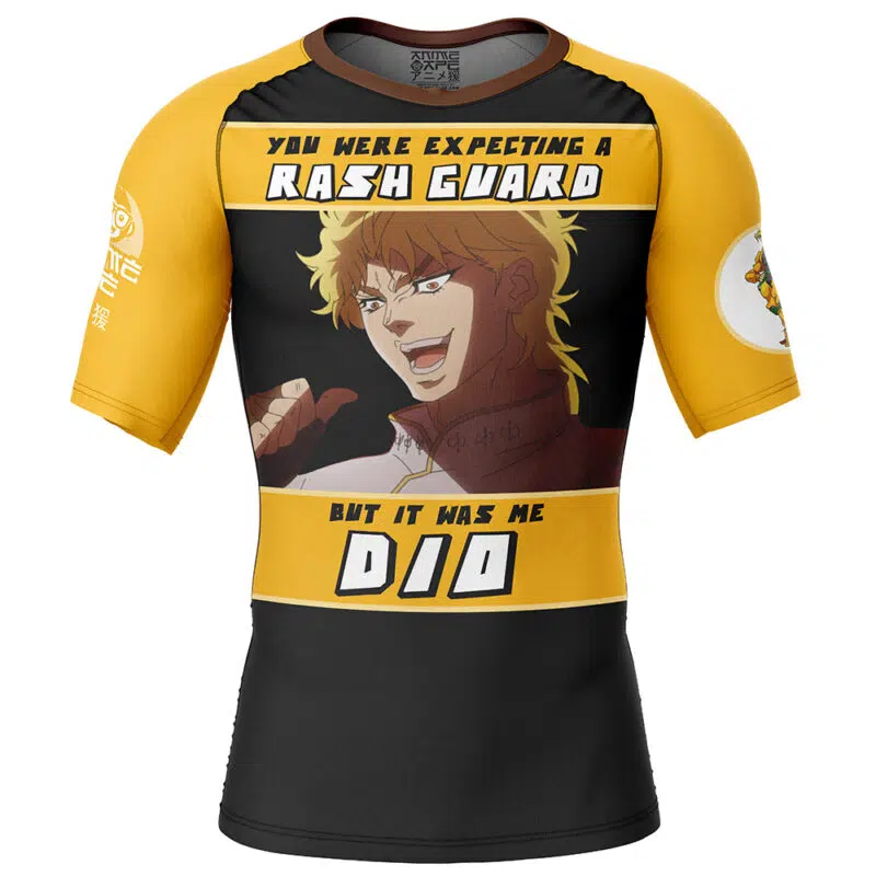 It Was Me Dio Jojo’s Bizarre Adventure Short Sleeve Rash Guard Compression Shirt