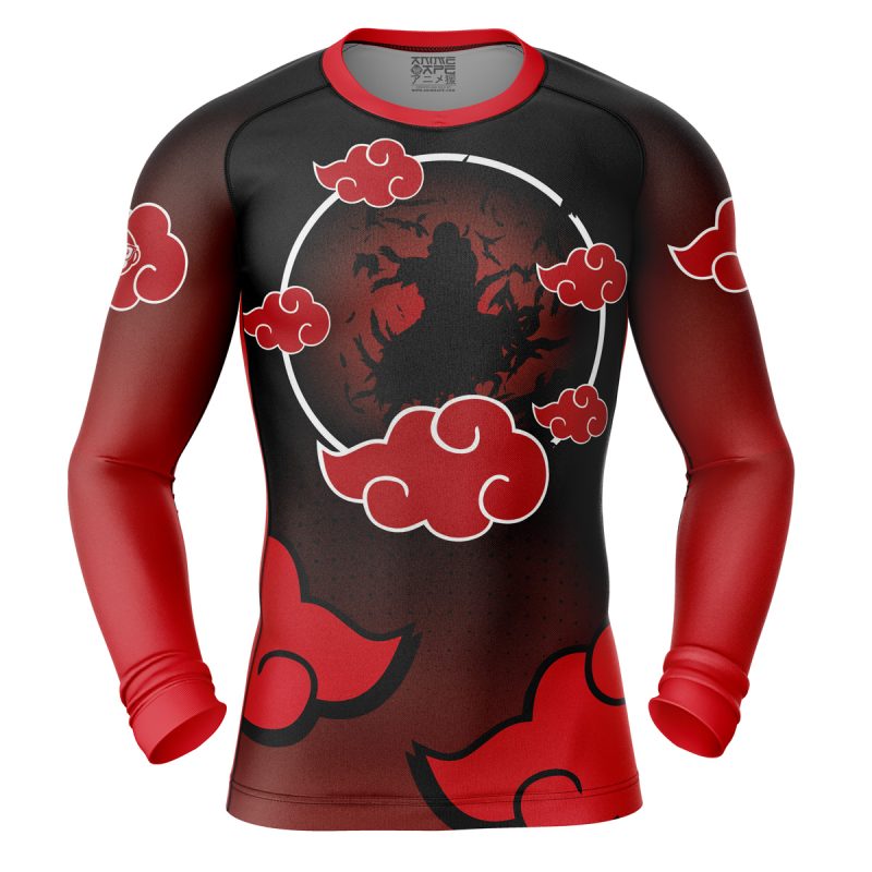 Itachi Uchiha Akatsuki Long Sleeve Rash Guard Compression