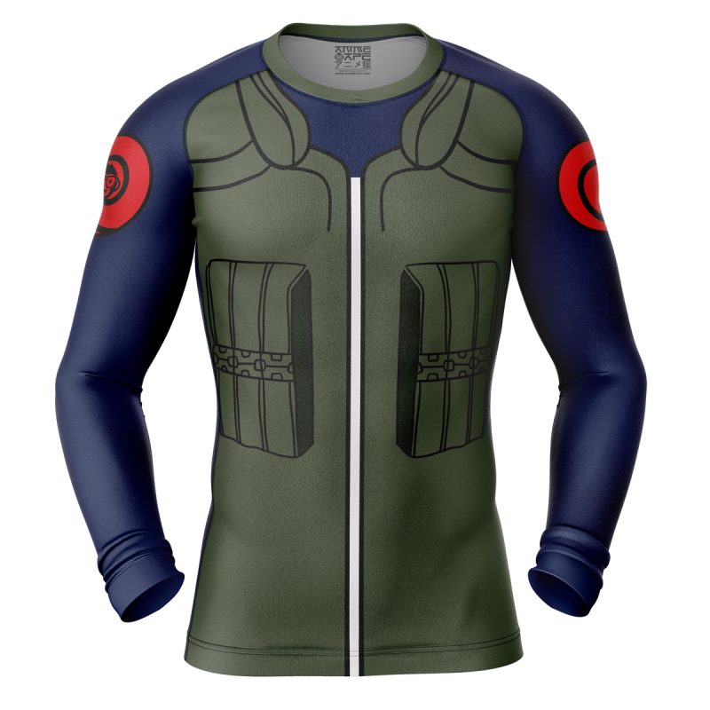 Kakashi Military Uniform Shippuden Long Sleeve Rash Guard Compression