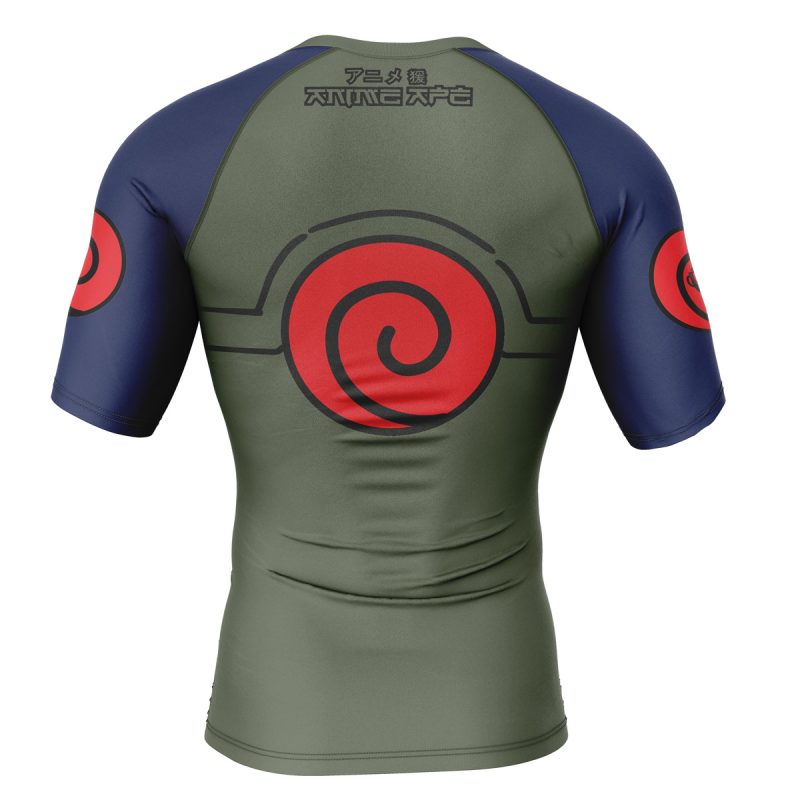 Kakashi Military Uniform Shippuden Short Sleeve Rash Guard Compression Shirt - Image 2