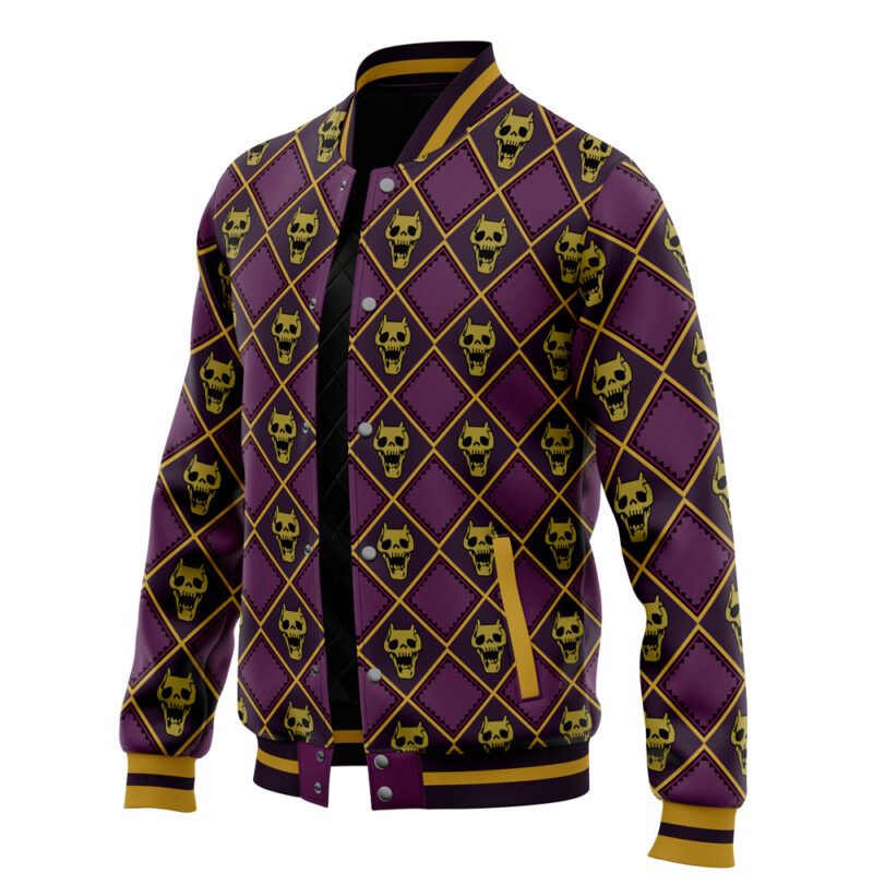 Killer Queen Pattern Jojo's Bizarre Adventure Varsity Jacket - Image 3