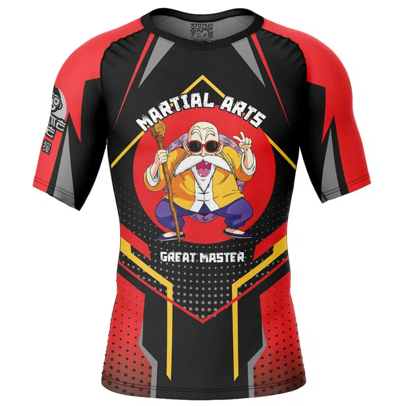 Master Roshi Dragon Ball Z Short Sleeve Rash Guard Compression Shirt