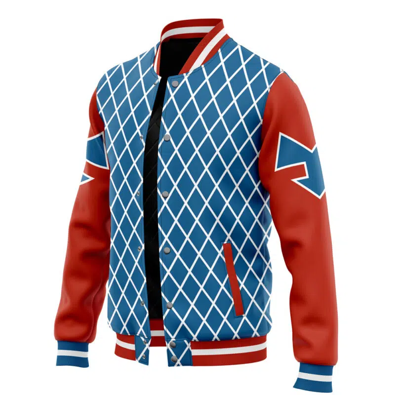 Mista Guido Pattern Jojo's Bizarre Adventure Varsity Jacket - Image 3