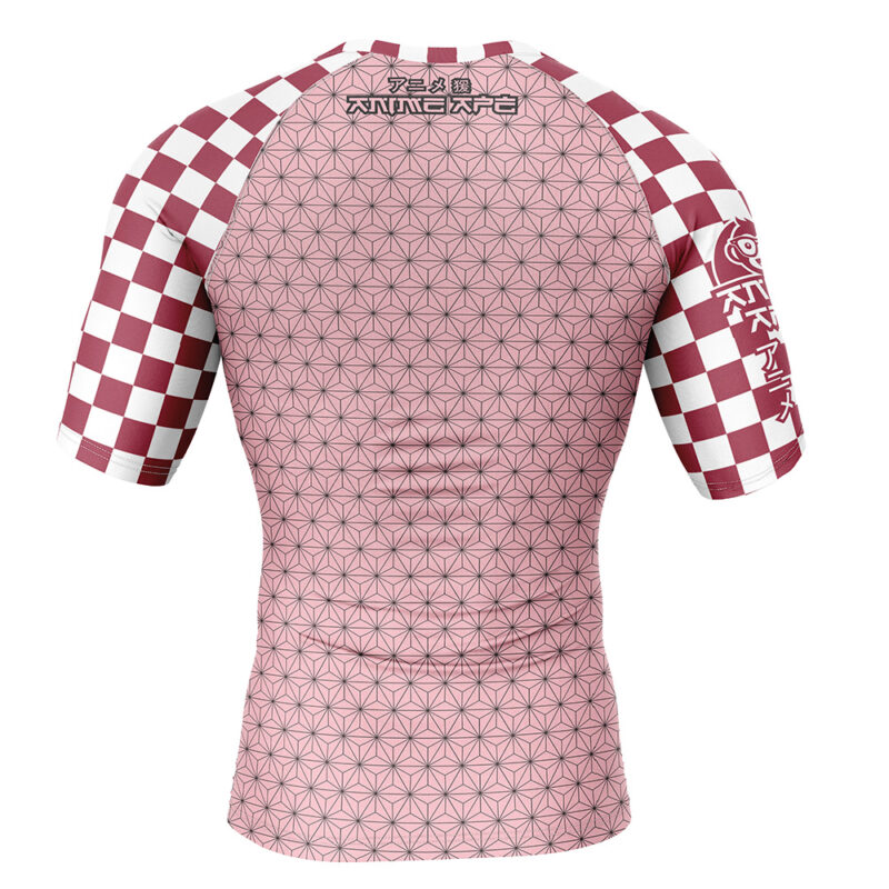 Nezuko Kamado Demon Slayer Short Sleeve Rash Guard Compression Shirt - Image 2