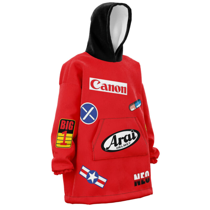 Akira Kaneda Bike Decals Snug Oversized Blanket Hoodie - Image 4