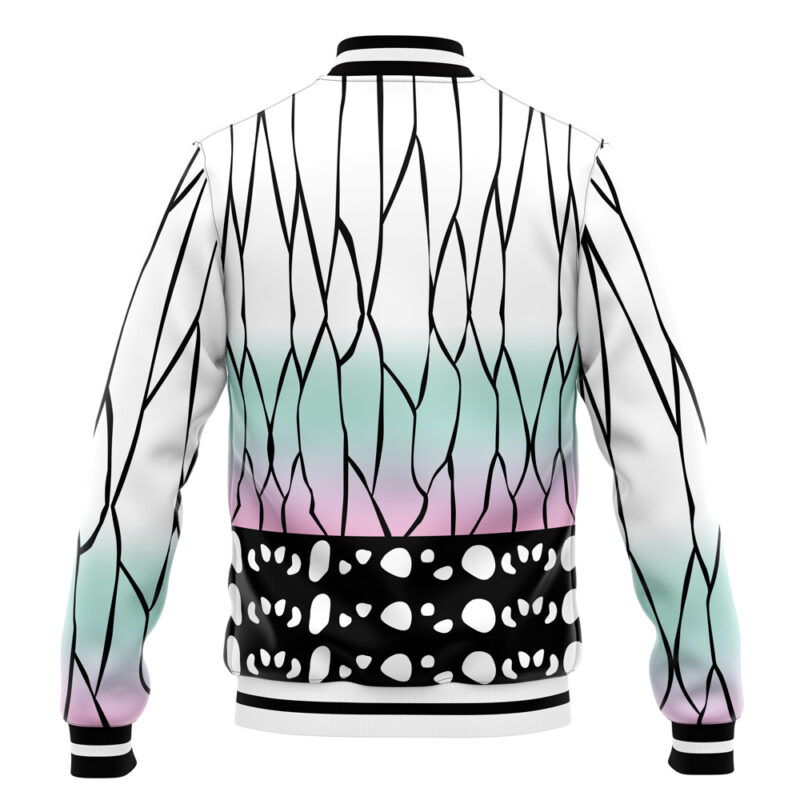 Shinobu Kocho Pattern Demon Slayer Varsity Jacket - Image 4