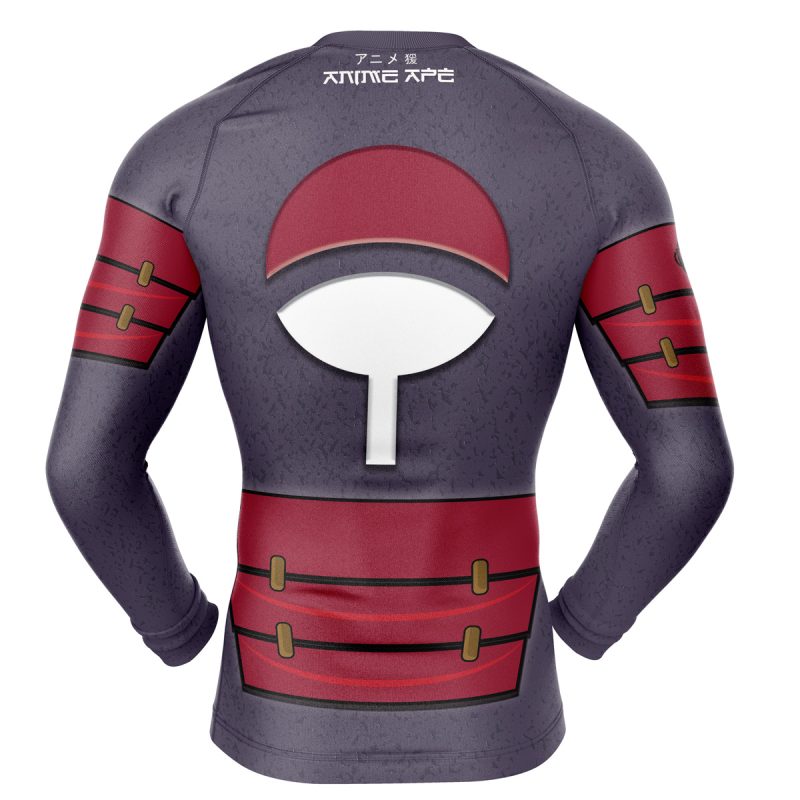 Uchiha Madara Shippuden Long Sleeve Rash Guard Compression Shirt - Image 2