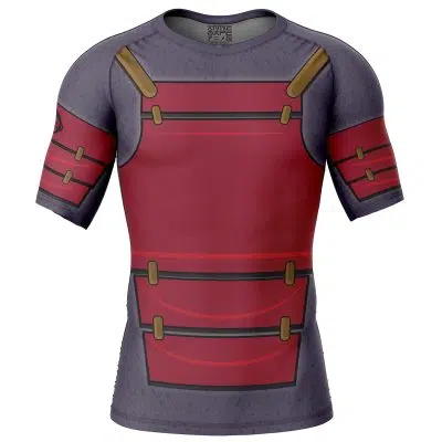 Uchiha Madara Shippuden Short Sleeve Rash Guard Compression Shirt
