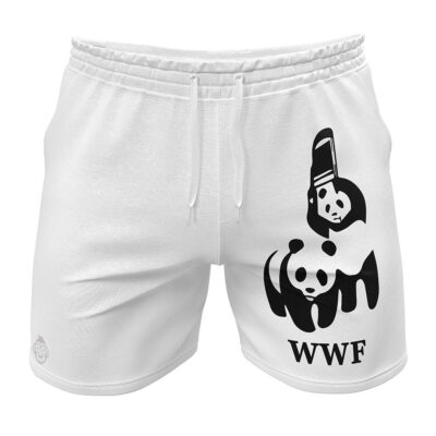 WWF Wrestling Pandas Gym Shorts